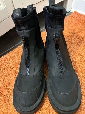 Kurt Geiger Black Front-Zip Women's Combat Boots